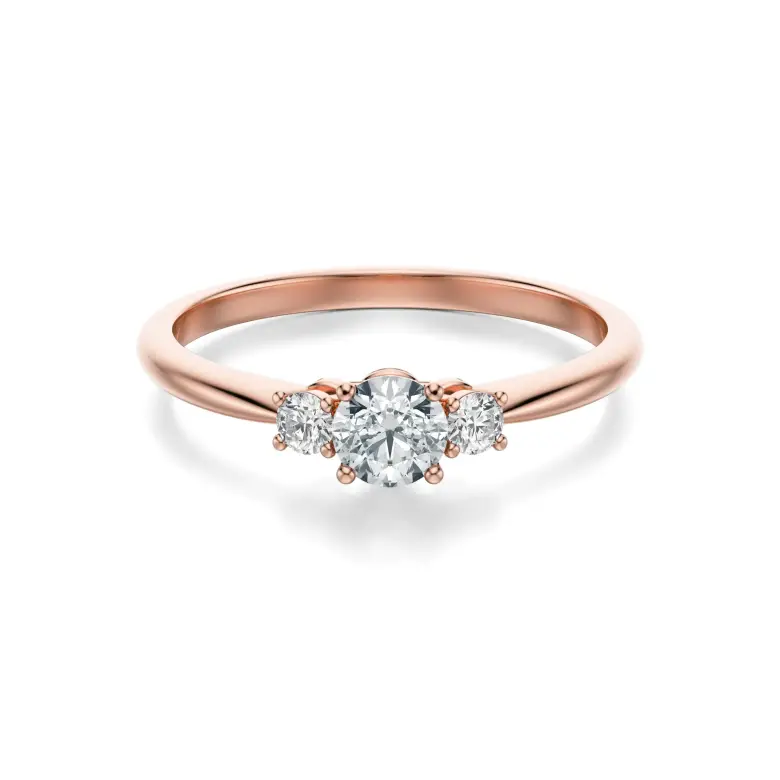 Pierścionek z różowego złota z diamentami AJPZ_099